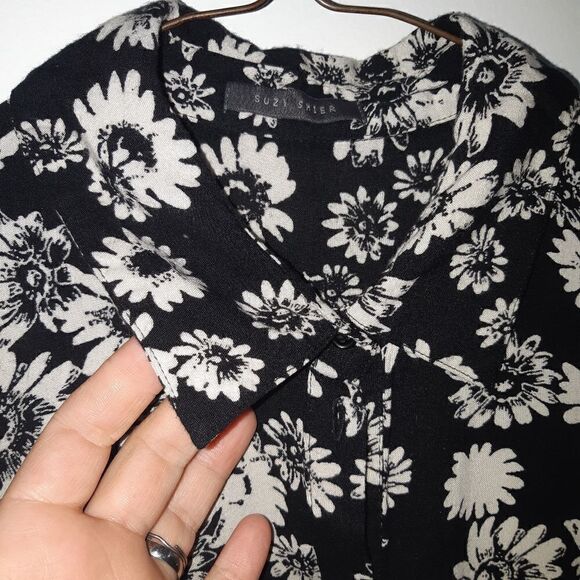 Womans Floral Suzy Shier Dress with Coller - Picture 5 of 9